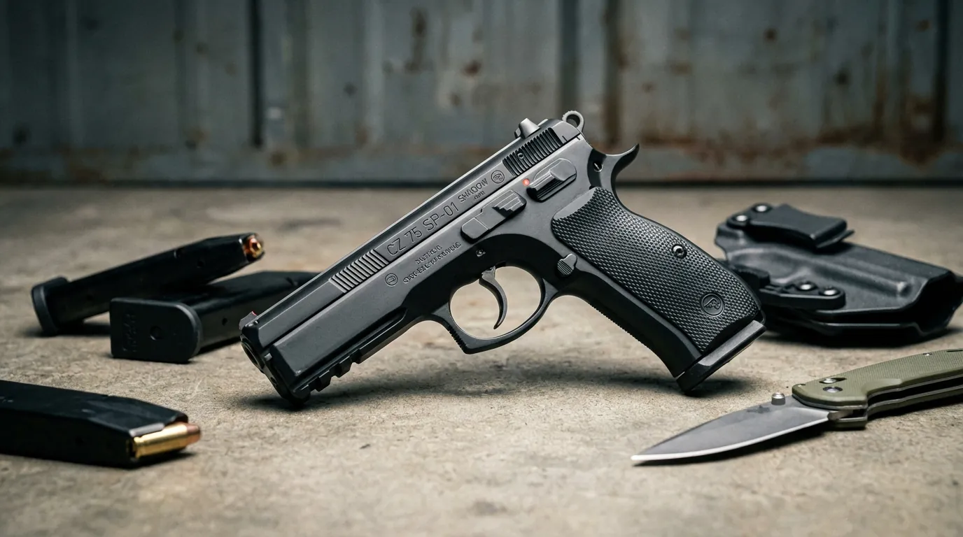 Pistolet CZ 75 SP01 Shadow vue de profil
