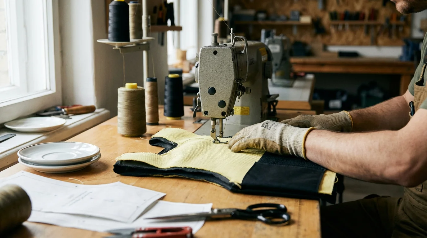 Schéma de fabrication artisanale d'une protection balistique