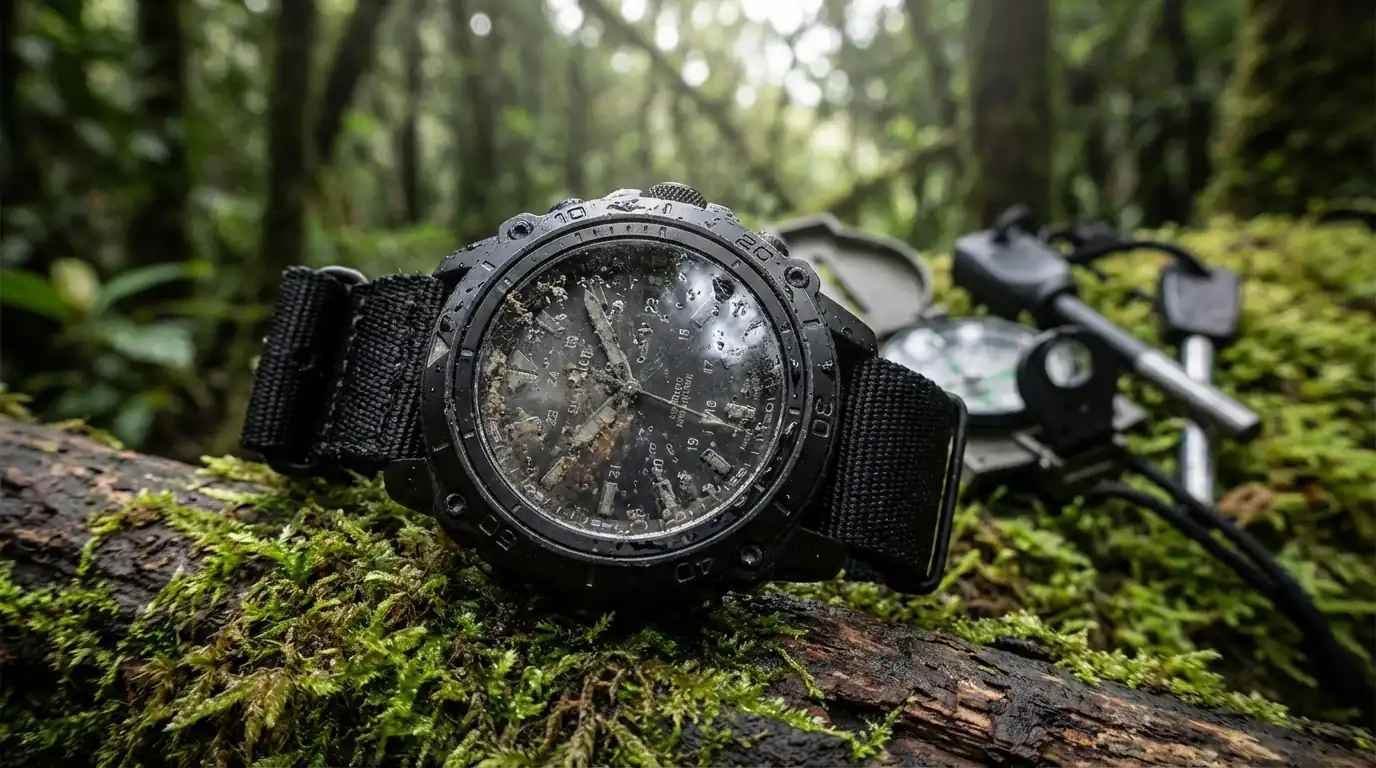 Comparaison montre tactique G-Shock et équipement de survie sur le terrain